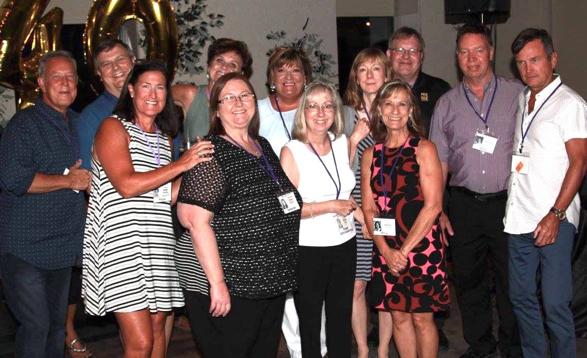 Brent Milburn, Randy Compton, Paula Ratzki Shoffner, X, X, Mary Ratzki, Donna Fuhrmann Hardway, Amy Mobley Frost, Doug Moesel, X, Sean O'Grady