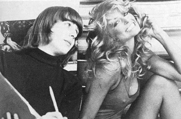 HOMEWORK...isn't so bad for Brad Thompson when he shares it with Farrah Fawcett-Majors.