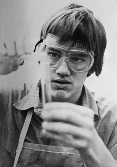 PRECISION... There is no margin for error when Mark Nash mixes chemicals for a formula in a lab experiment.