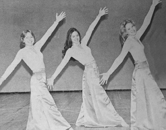 "DAY BY DAY"... from Godspell is performed by dancers Ginger Wright, Tish Worsham and Carla Wittrock for the "Harvest for the World" Thanksgiving show.